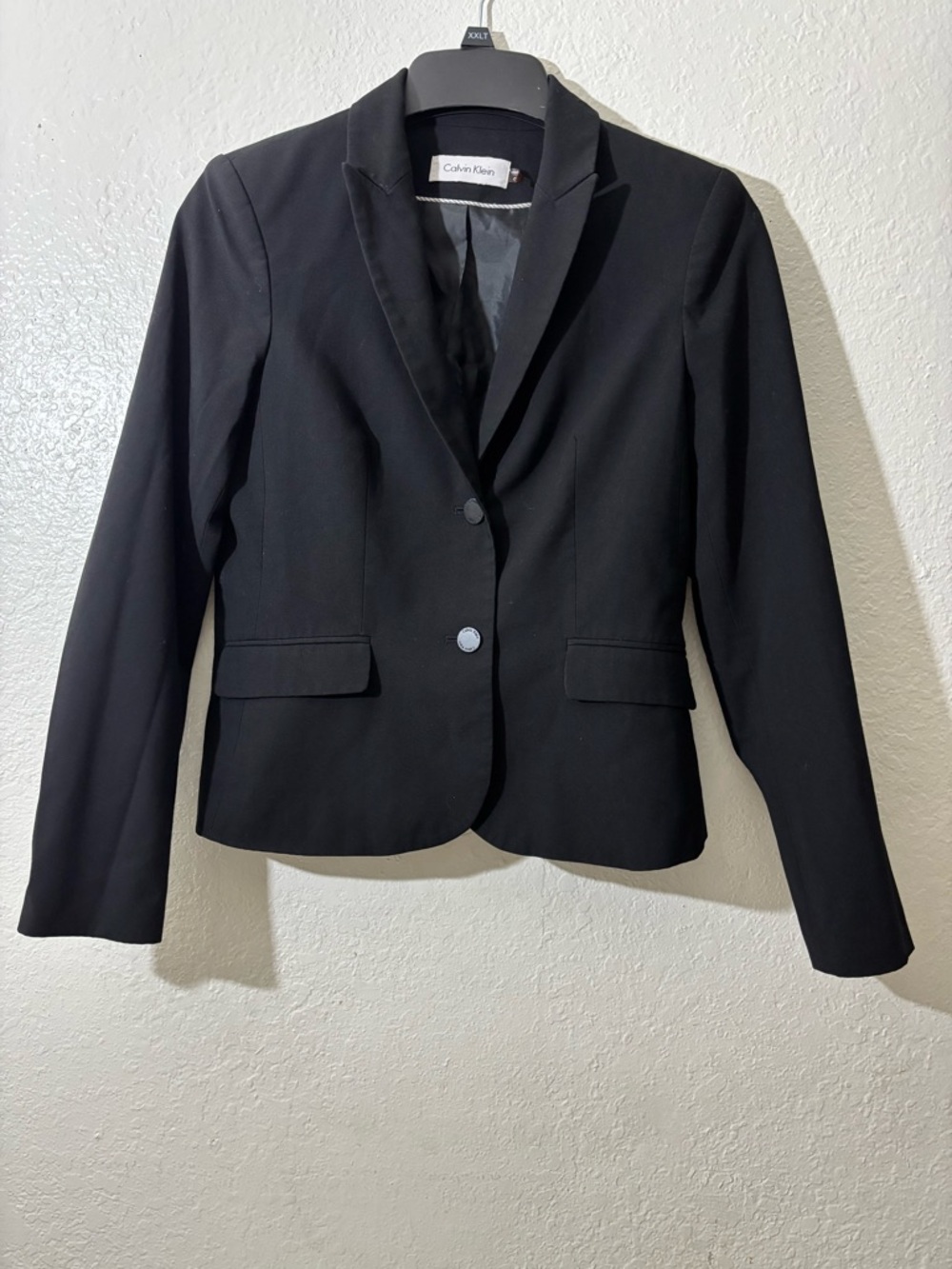 Calvin Klein Black Women's Fitted Single-Breasted Blazer
